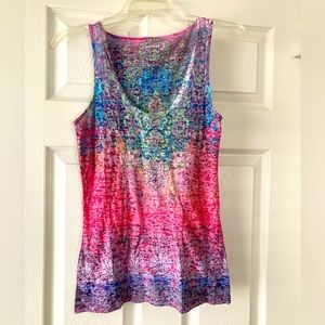 Small rainbow Express tank top